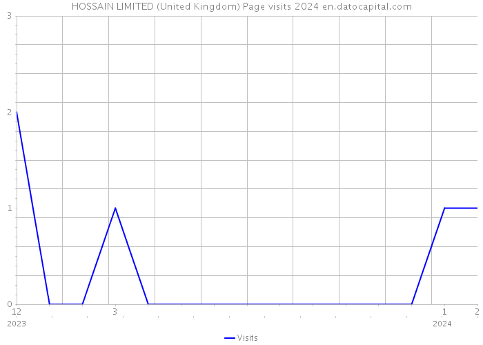 HOSSAIN LIMITED (United Kingdom) Page visits 2024 