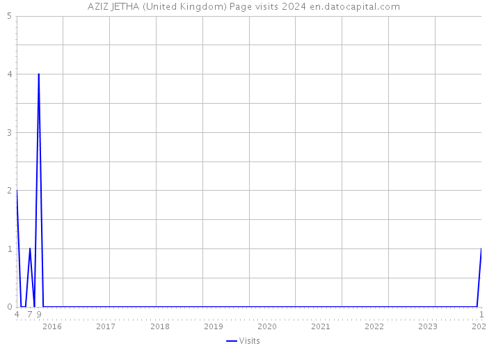 AZIZ JETHA (United Kingdom) Page visits 2024 
