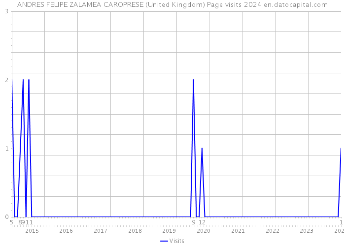 ANDRES FELIPE ZALAMEA CAROPRESE (United Kingdom) Page visits 2024 