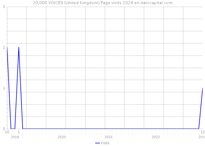 20,000 VOICES (United Kingdom) Page visits 2024 