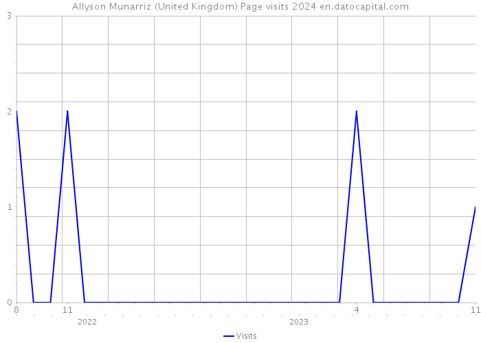 Allyson Munarriz (United Kingdom) Page visits 2024 