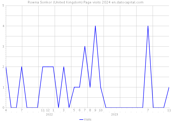 Rowna Sonkor (United Kingdom) Page visits 2024 