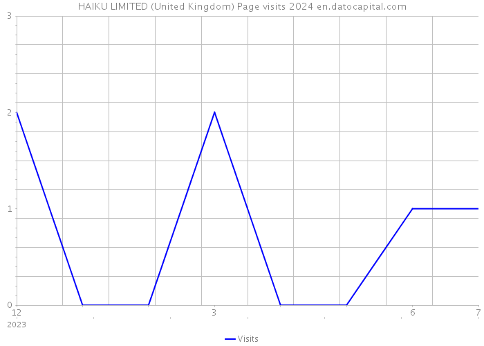 HAIKU LIMITED (United Kingdom) Page visits 2024 