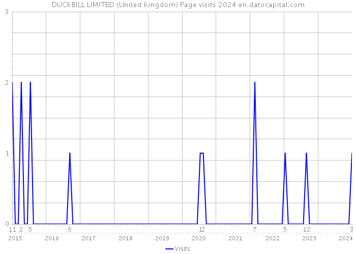 DUCKBILL LIMITED (United Kingdom) Page visits 2024 