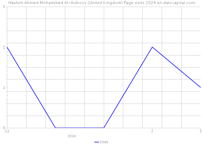Hashim Ahmed Mohammed Al-Aidroos (United Kingdom) Page visits 2024 