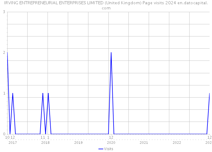 IRVING ENTREPRENEURIAL ENTERPRISES LIMITED (United Kingdom) Page visits 2024 