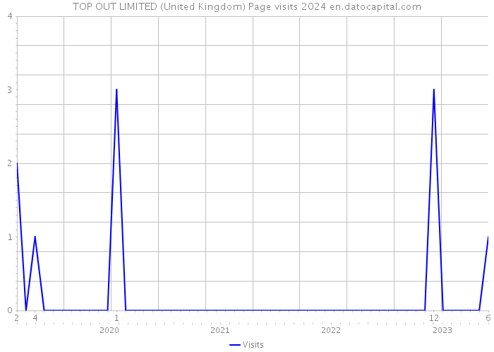 TOP OUT LIMITED (United Kingdom) Page visits 2024 
