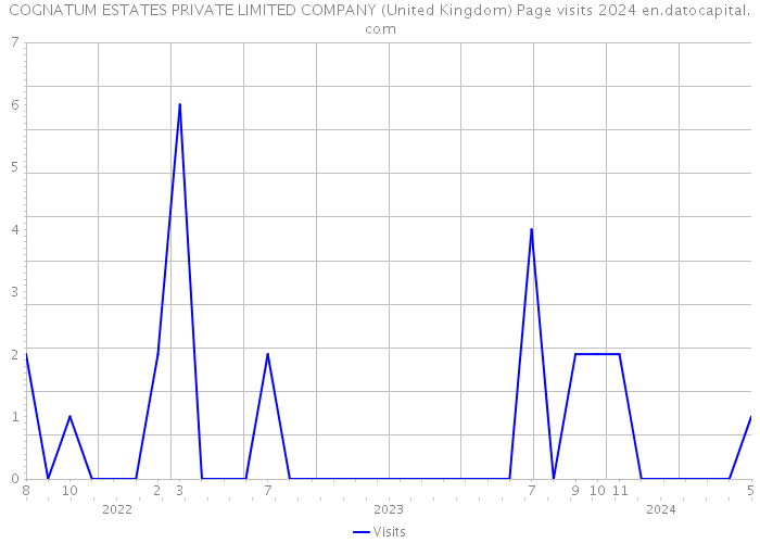 COGNATUM ESTATES PRIVATE LIMITED COMPANY (United Kingdom) Page visits 2024 