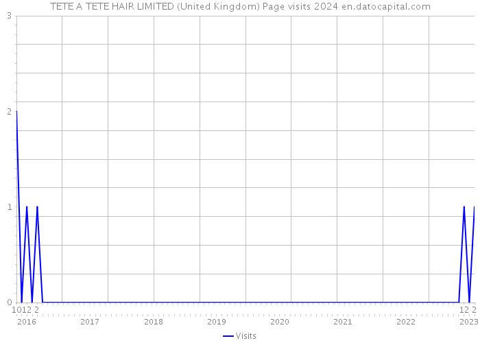 TETE A TETE HAIR LIMITED (United Kingdom) Page visits 2024 