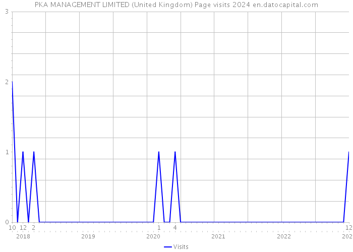 PKA MANAGEMENT LIMITED (United Kingdom) Page visits 2024 
