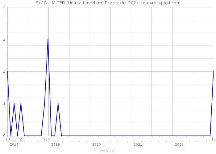 FYCO LIMITED (United Kingdom) Page visits 2024 