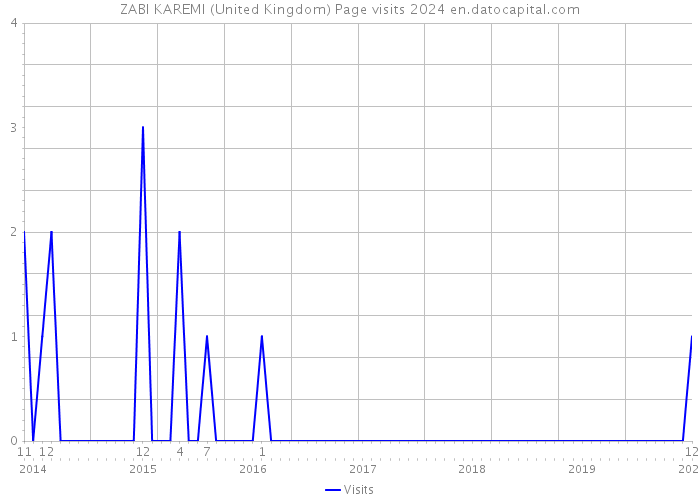 ZABI KAREMI (United Kingdom) Page visits 2024 