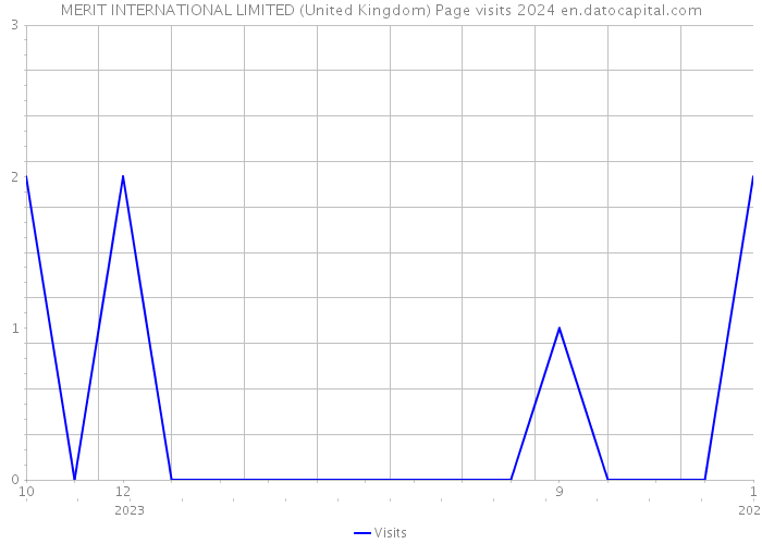 MERIT INTERNATIONAL LIMITED (United Kingdom) Page visits 2024 