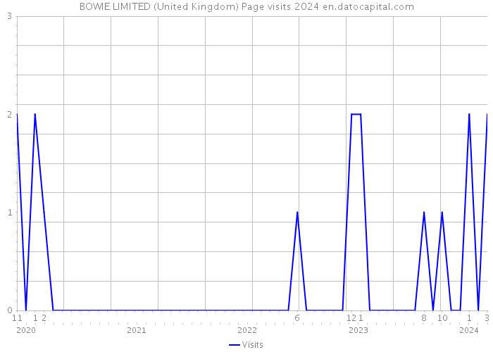 BOWIE LIMITED (United Kingdom) Page visits 2024 