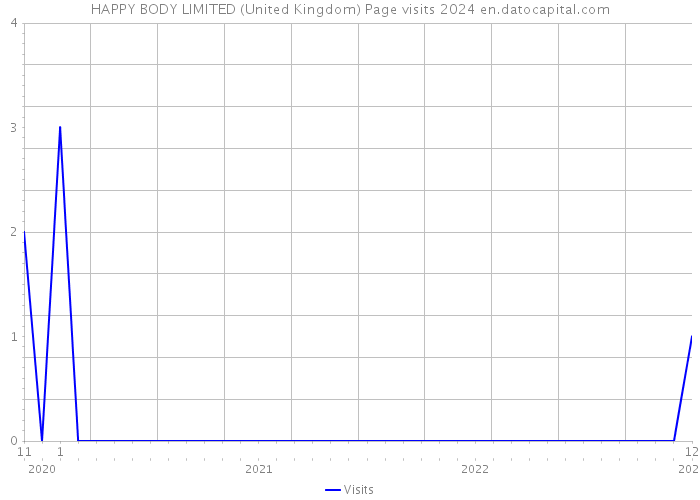 HAPPY BODY LIMITED (United Kingdom) Page visits 2024 