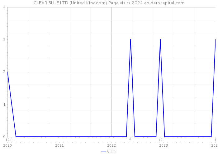 CLEAR BLUE LTD (United Kingdom) Page visits 2024 
