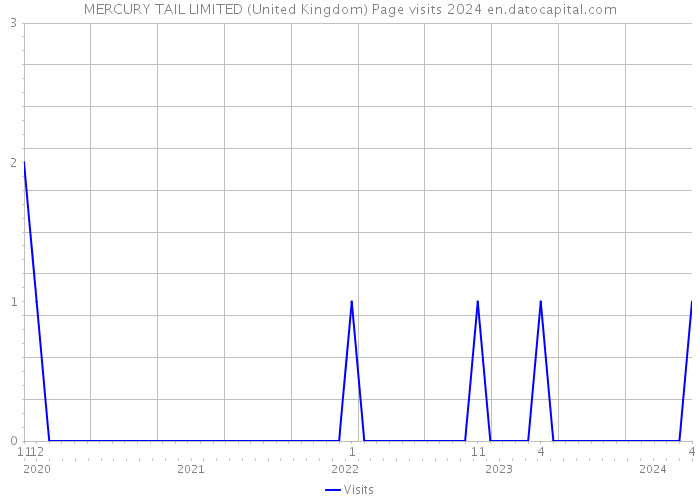 MERCURY TAIL LIMITED (United Kingdom) Page visits 2024 