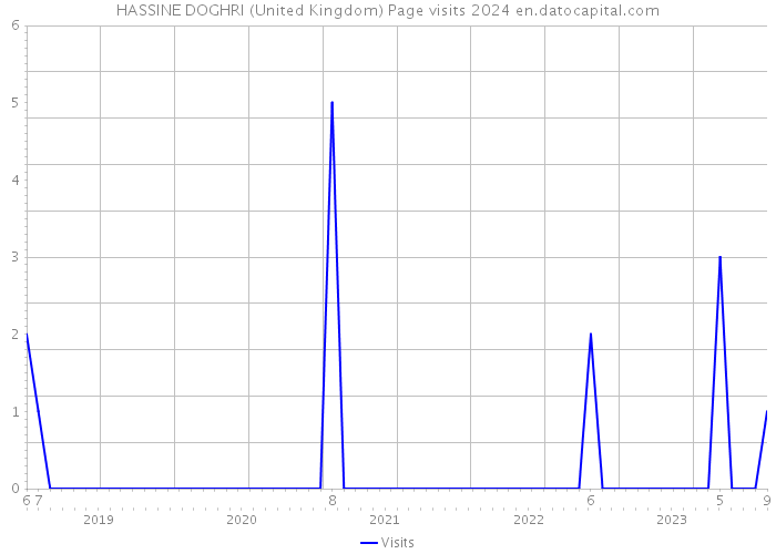 HASSINE DOGHRI (United Kingdom) Page visits 2024 