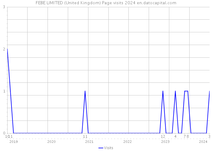 FEBE LIMITED (United Kingdom) Page visits 2024 