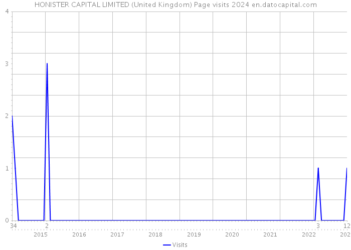 HONISTER CAPITAL LIMITED (United Kingdom) Page visits 2024 