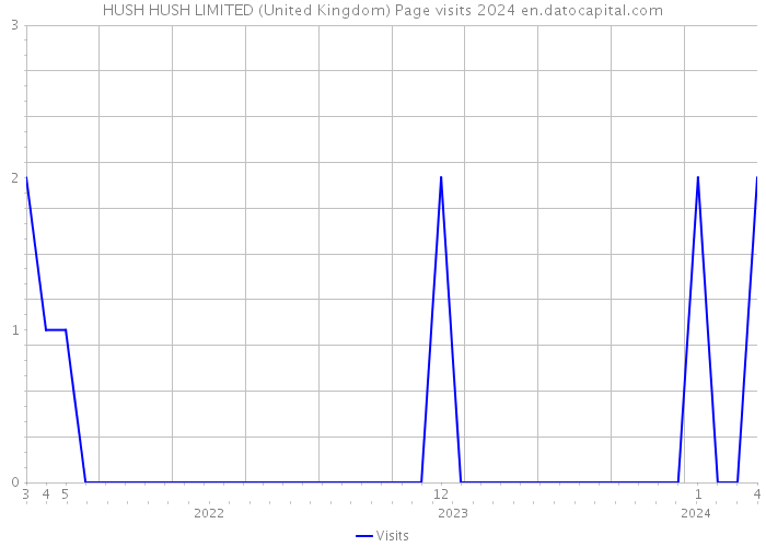 HUSH HUSH LIMITED (United Kingdom) Page visits 2024 