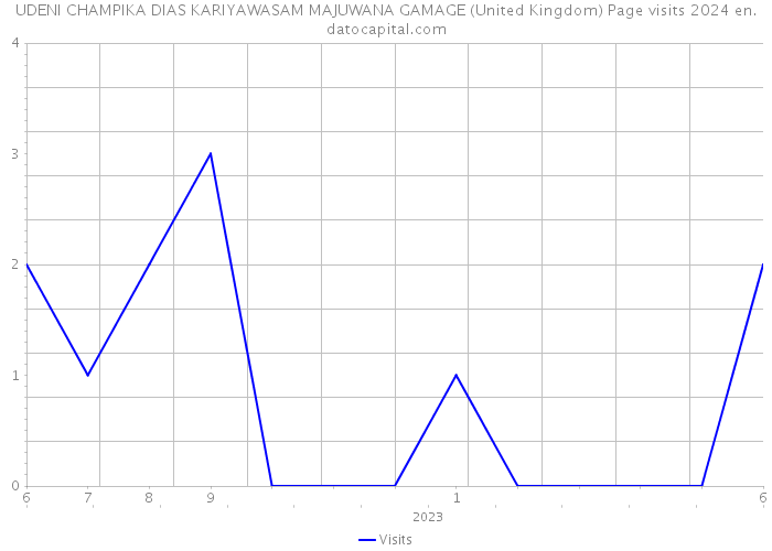 UDENI CHAMPIKA DIAS KARIYAWASAM MAJUWANA GAMAGE (United Kingdom) Page visits 2024 