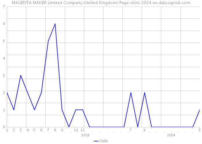 MAGENTA MAKER Limited Company (United Kingdom) Page visits 2024 