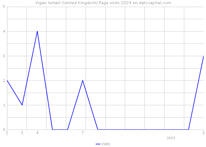 Vigan Ismaili (United Kingdom) Page visits 2024 