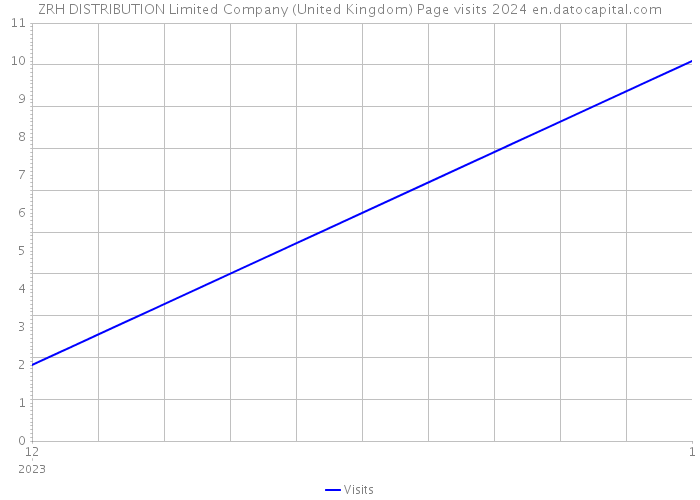 ZRH DISTRIBUTION Limited Company (United Kingdom) Page visits 2024 