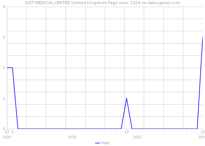 JUST MEDICAL LIMITED (United Kingdom) Page visits 2024 