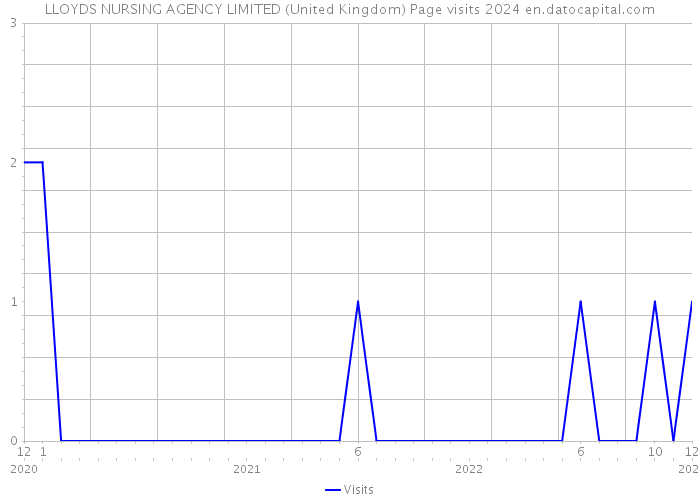LLOYDS NURSING AGENCY LIMITED (United Kingdom) Page visits 2024 