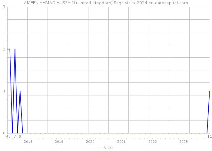 AMEEN AHMAD HUSSAIN (United Kingdom) Page visits 2024 