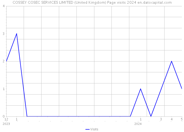 COSSEY COSEC SERVICES LIMITED (United Kingdom) Page visits 2024 