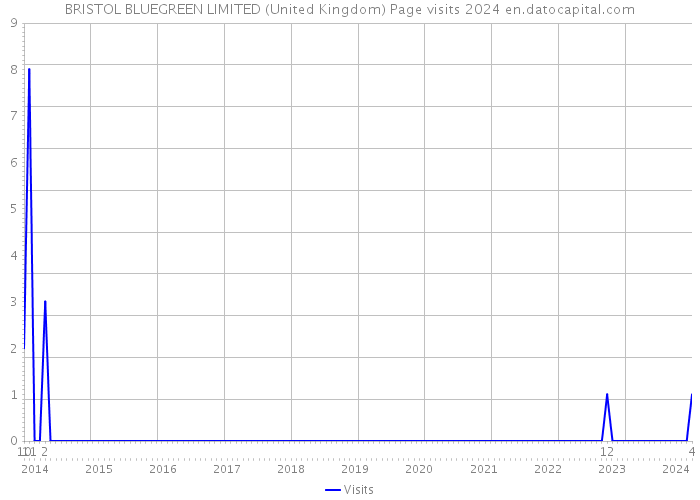 BRISTOL BLUEGREEN LIMITED (United Kingdom) Page visits 2024 