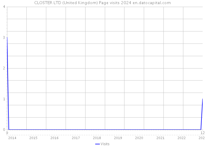 CLOSTER LTD (United Kingdom) Page visits 2024 