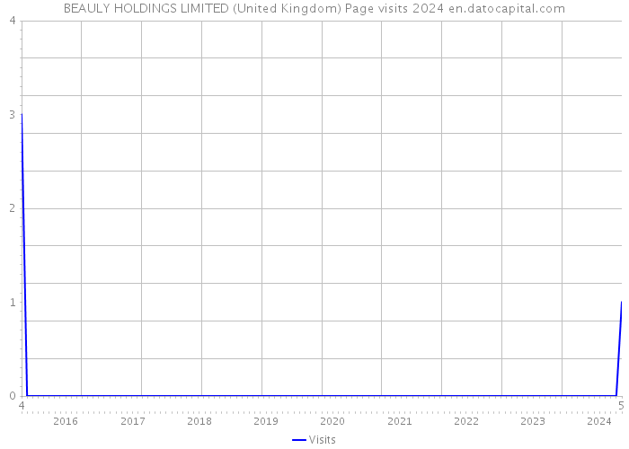 BEAULY HOLDINGS LIMITED (United Kingdom) Page visits 2024 