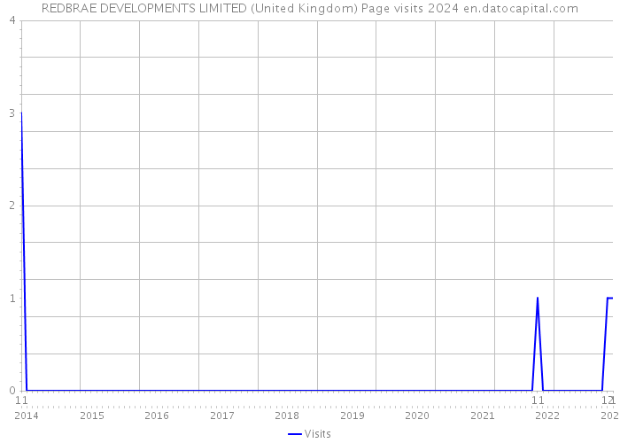 REDBRAE DEVELOPMENTS LIMITED (United Kingdom) Page visits 2024 