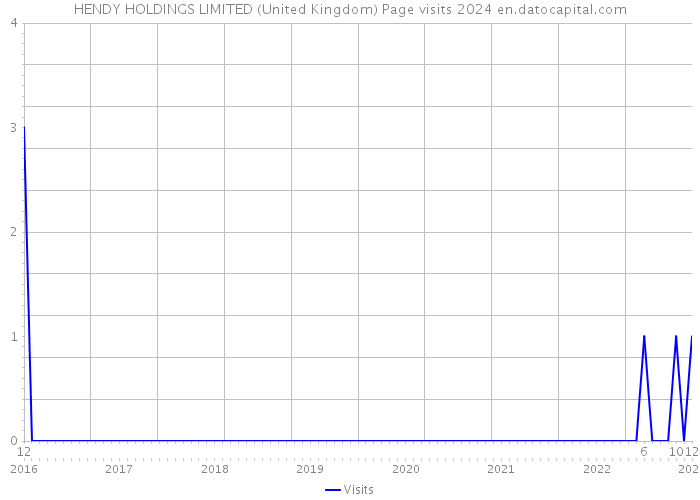 HENDY HOLDINGS LIMITED (United Kingdom) Page visits 2024 