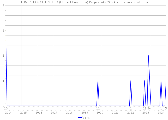 TUMEN FORCE LIMITED (United Kingdom) Page visits 2024 