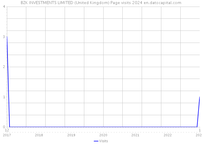 BZK INVESTMENTS LIMITED (United Kingdom) Page visits 2024 