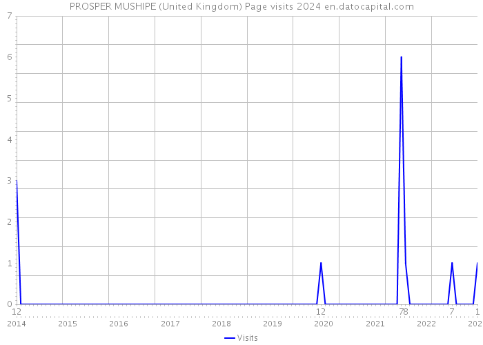 PROSPER MUSHIPE (United Kingdom) Page visits 2024 