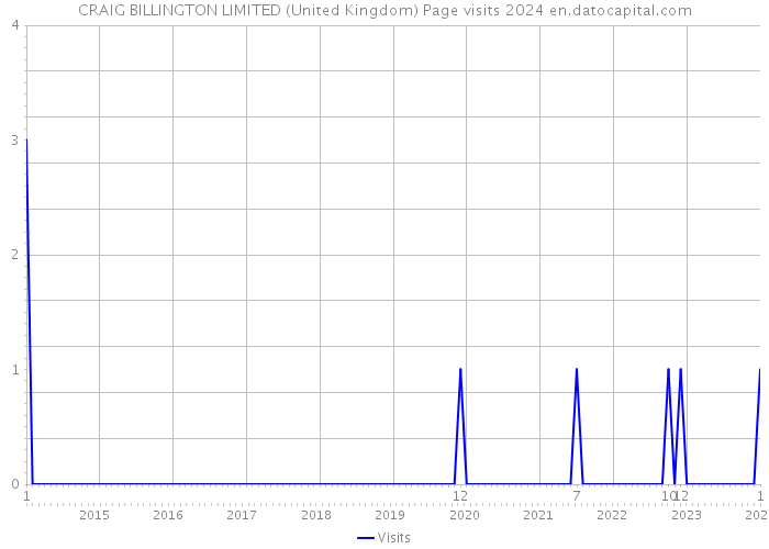 CRAIG BILLINGTON LIMITED (United Kingdom) Page visits 2024 