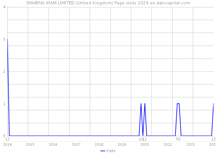 SHABINA IRAM LIMITED (United Kingdom) Page visits 2024 