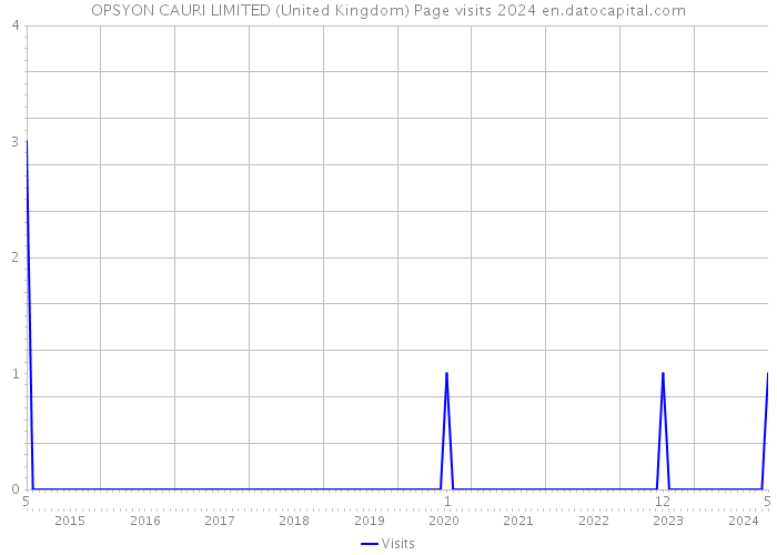 OPSYON CAURI LIMITED (United Kingdom) Page visits 2024 