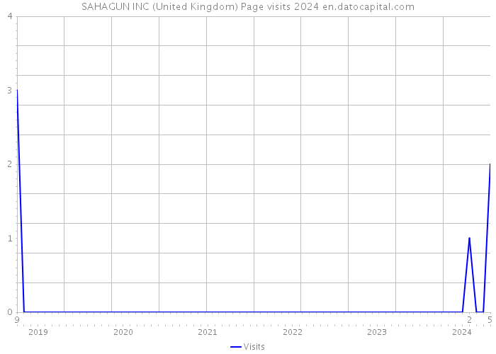 SAHAGUN INC (United Kingdom) Page visits 2024 