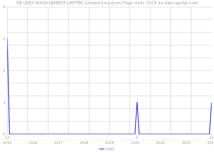 DE GREY MANAGEMENT LIMITED (United Kingdom) Page visits 2024 