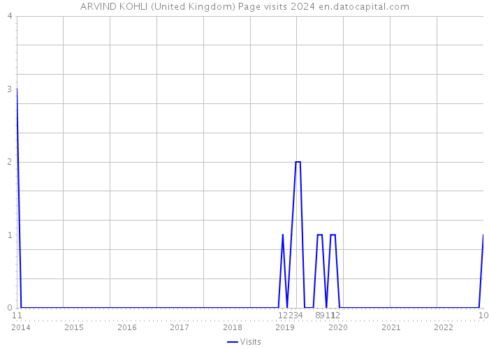 ARVIND KOHLI (United Kingdom) Page visits 2024 