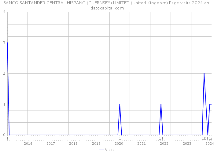 BANCO SANTANDER CENTRAL HISPANO (GUERNSEY) LIMITED (United Kingdom) Page visits 2024 