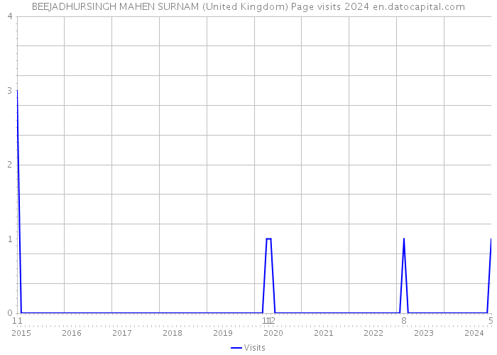 BEEJADHURSINGH MAHEN SURNAM (United Kingdom) Page visits 2024 