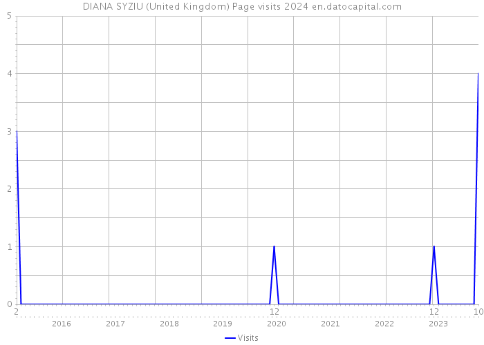 DIANA SYZIU (United Kingdom) Page visits 2024 